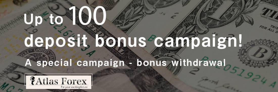 100% Deposit Bonus – Atlas Forex