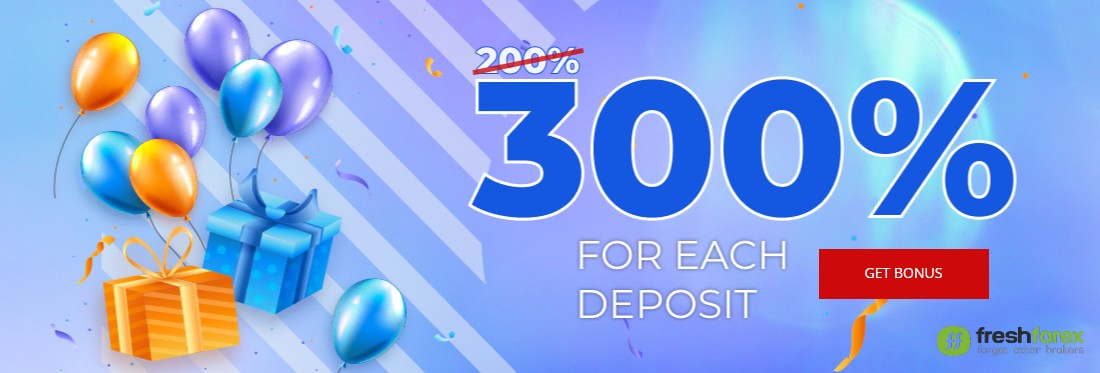 300% Deposit Bonus – FreshForex