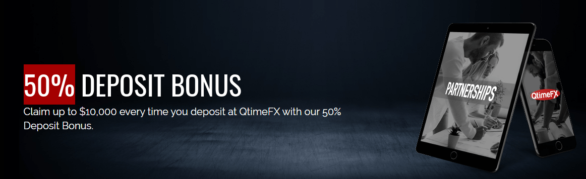 50% Deposit Bonus – QtimeFX