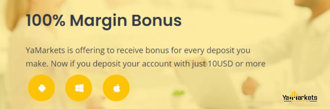 100% Margin Bonus – YaMarkets