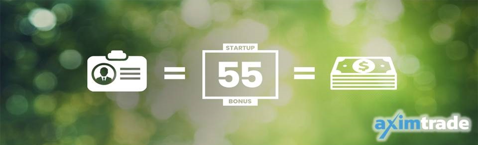 Startup 55 Bonus Program – AximTade