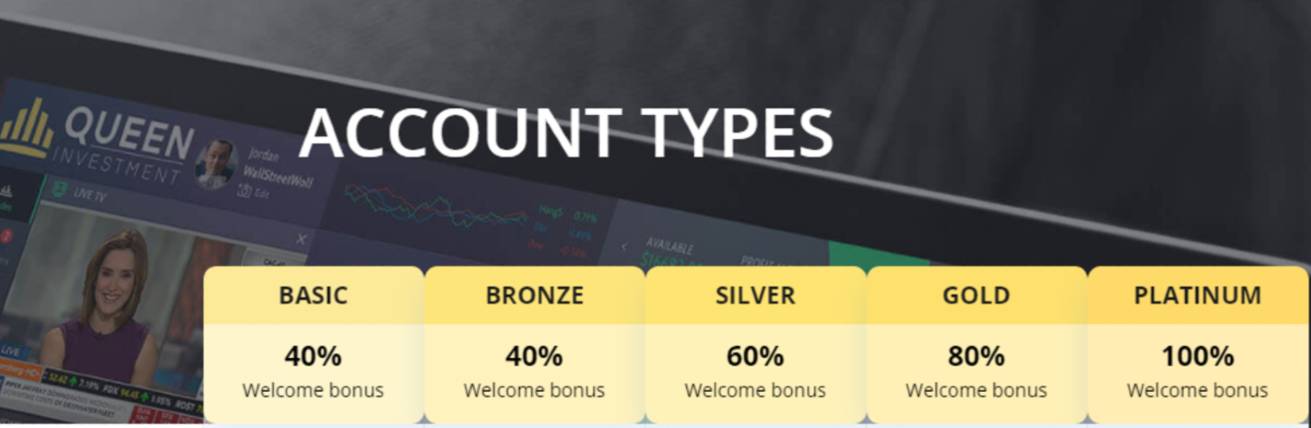 Up to 100% Welcome Bonus – Queeninv
