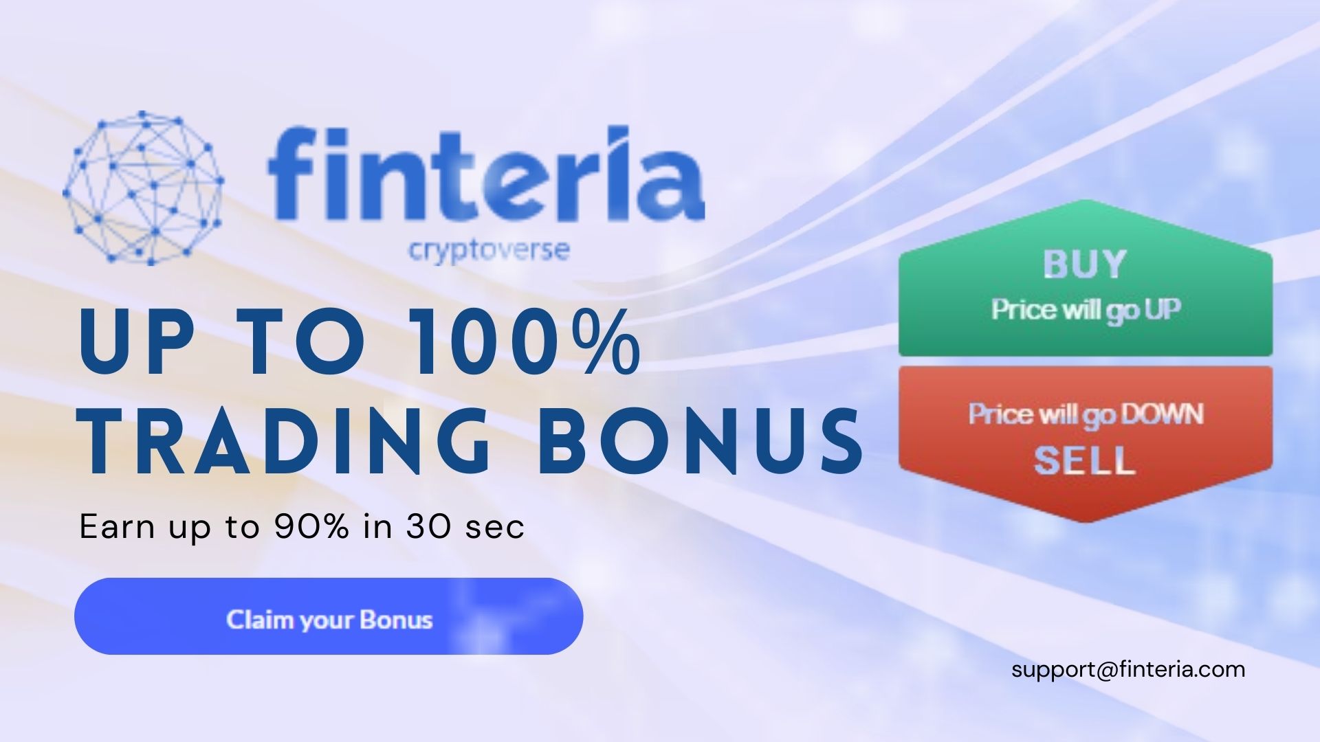 Up to 100% Trading Bonus – Finteria